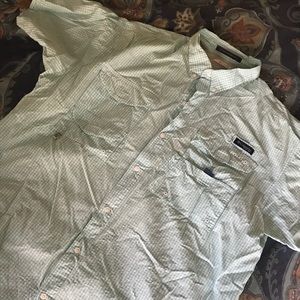 PFG checked button down fishing shirt